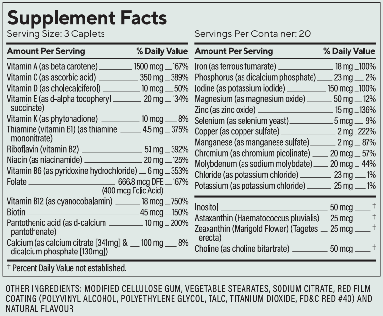 Multi Teen 60's | Teen's Multivitamin for Healthy Development