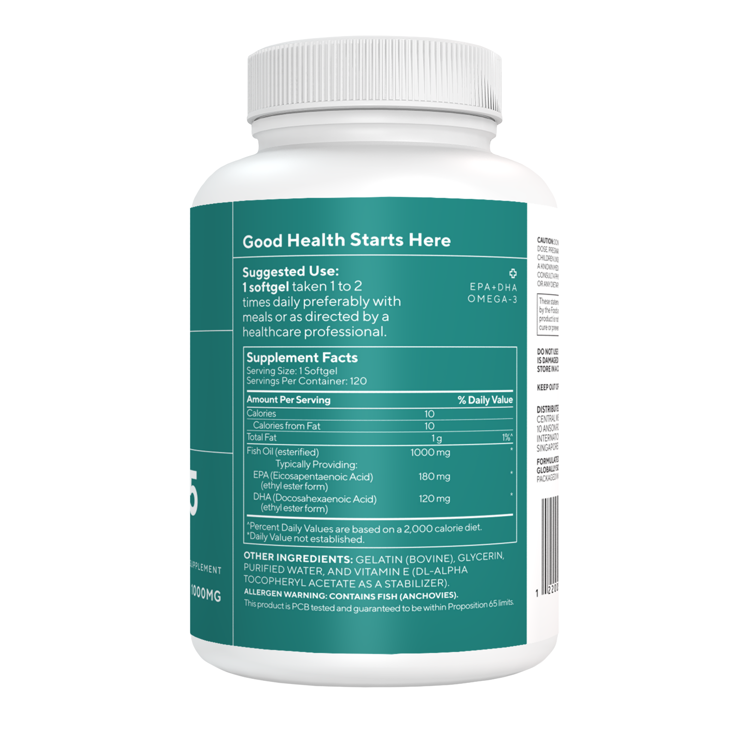 Omega 365 Fish Oil 1000 mg 120's | Heart, Brain & Eye Health